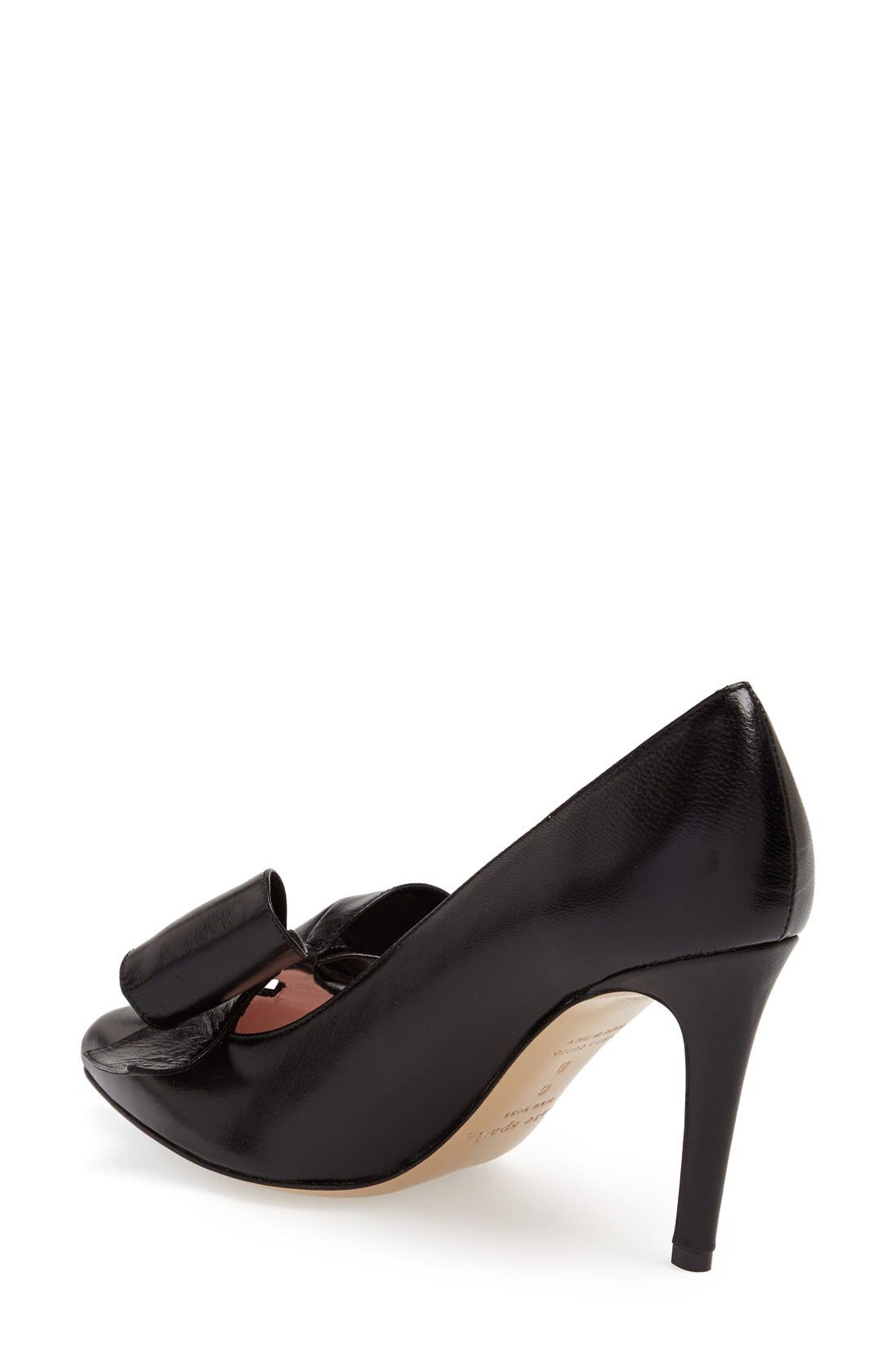 Kate Spade New York 'nina-mid' satin pointy toe pump, Alternate, color, 