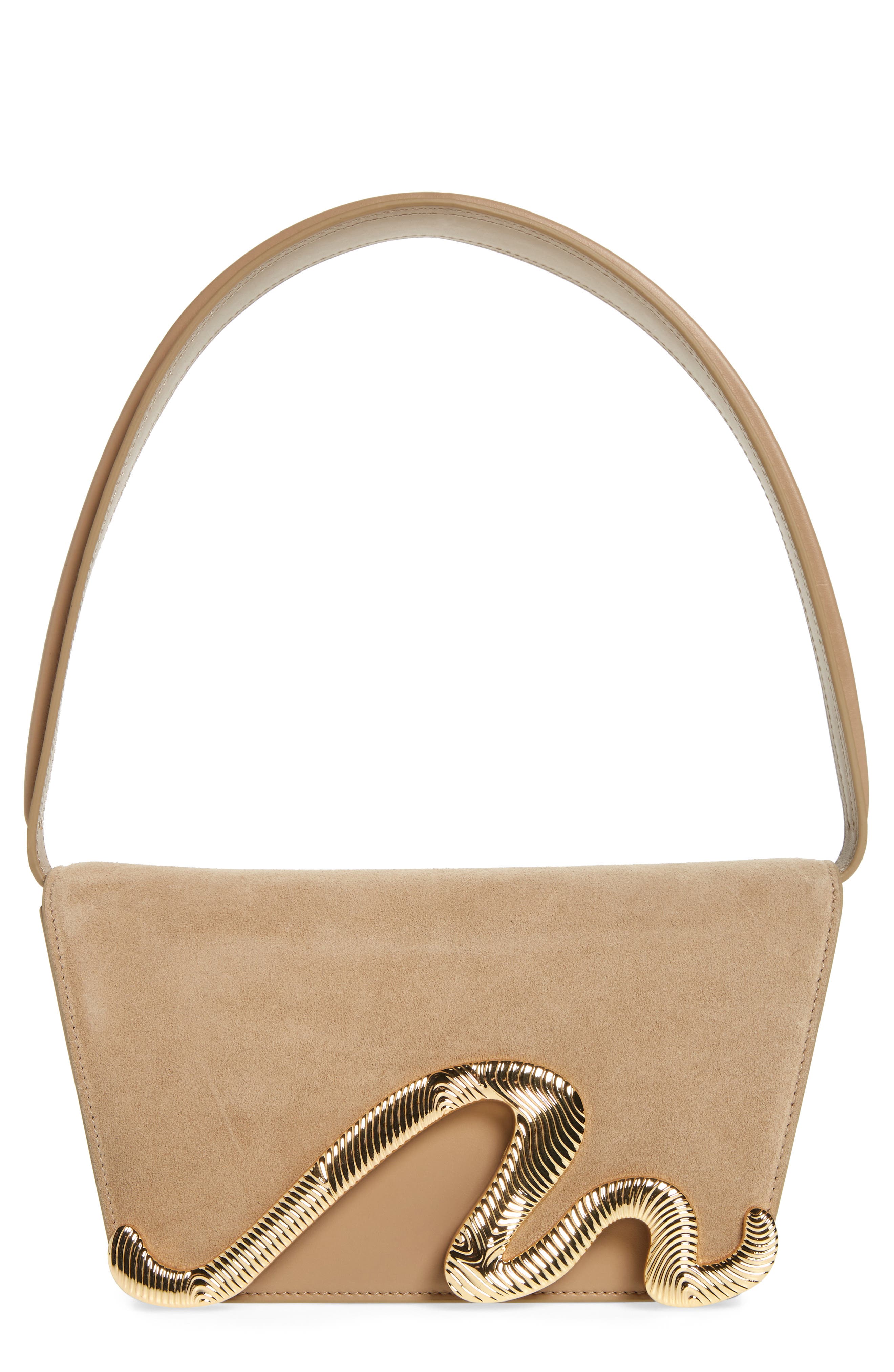 Cult Gaia Livi Leather Shoulder Bag, Main, color, 