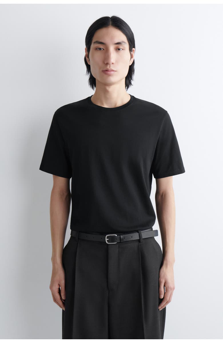 COS 3-Pack Cotton Crew-Neck T-Shirts, Main, color, Black