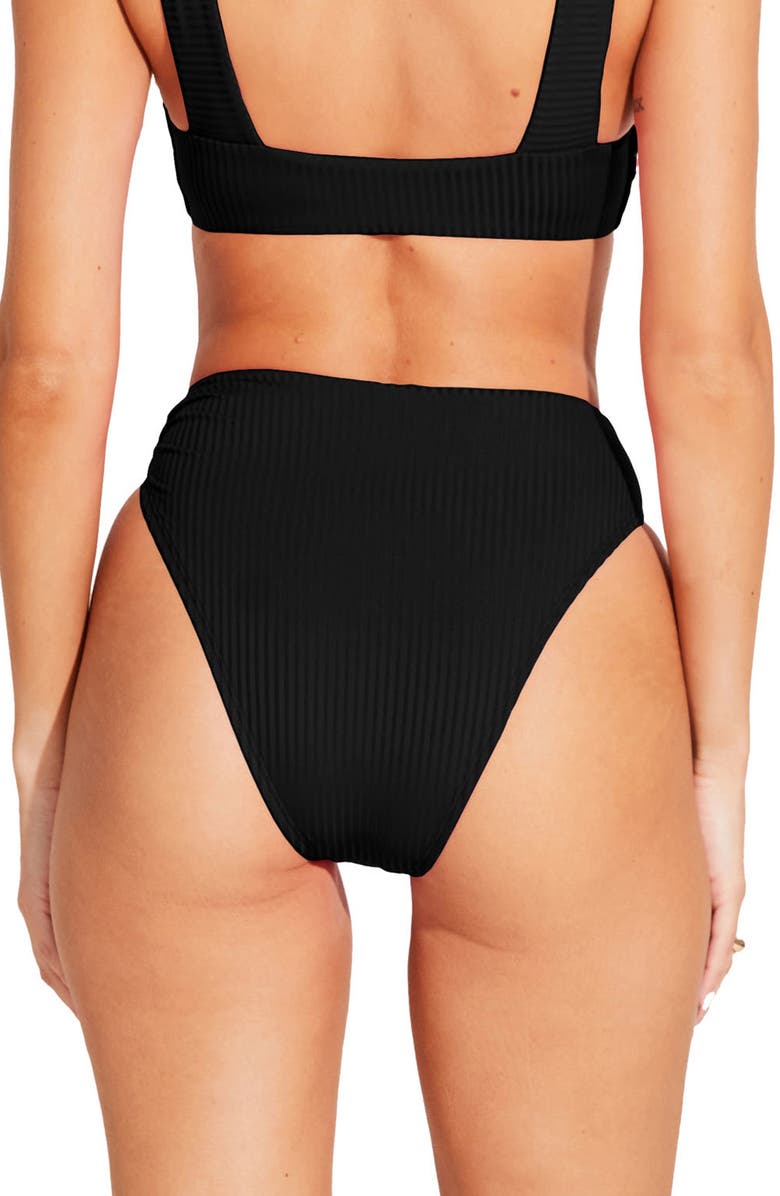 Vitamin A<sup>®</sup> Lolita Ring High Waist Bikini Bottoms, Alternate, color, Blk