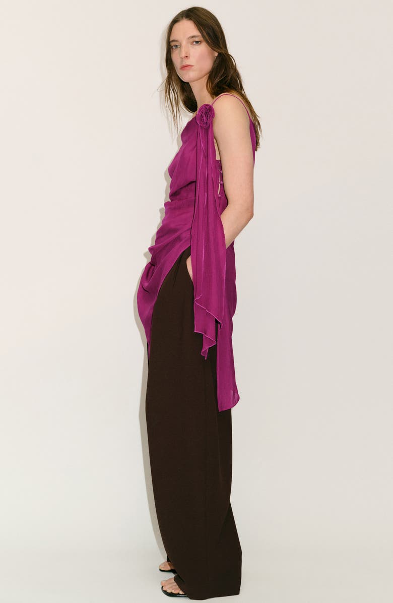 MANGO Flower Detail Sleeveless Top, Alternate, color, 