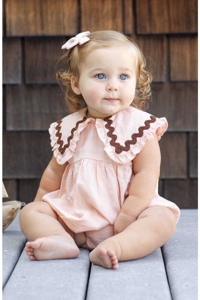 Kids' Cove Embroidered Collar Romper, Alternate, color, BLUSH