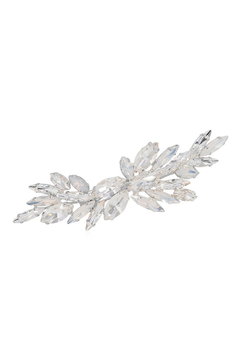 Monet Opal & Swarovski Crystal Clip, Main, color, SILVER
