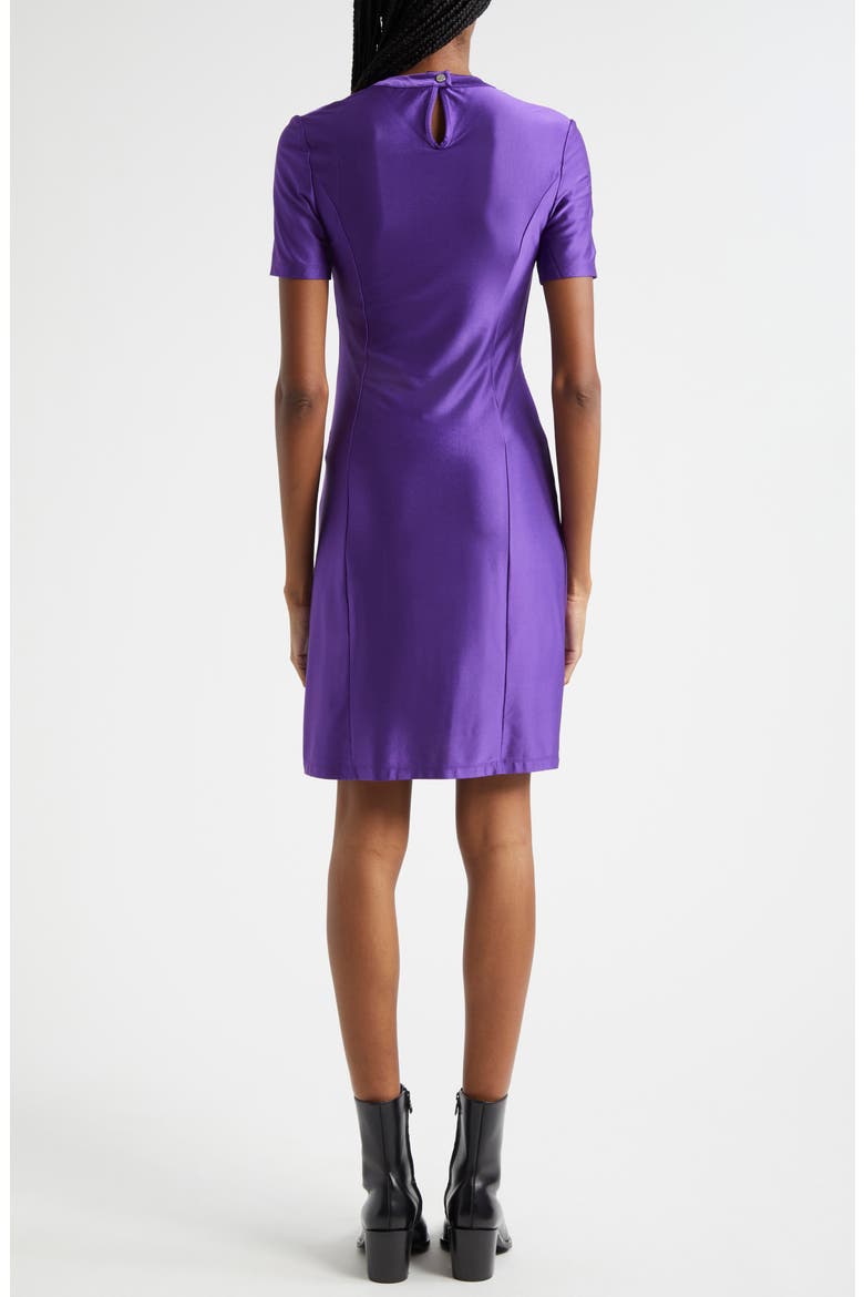 Drapé Pression Short Sleeve Minidress, Alternate, color, VIOLET