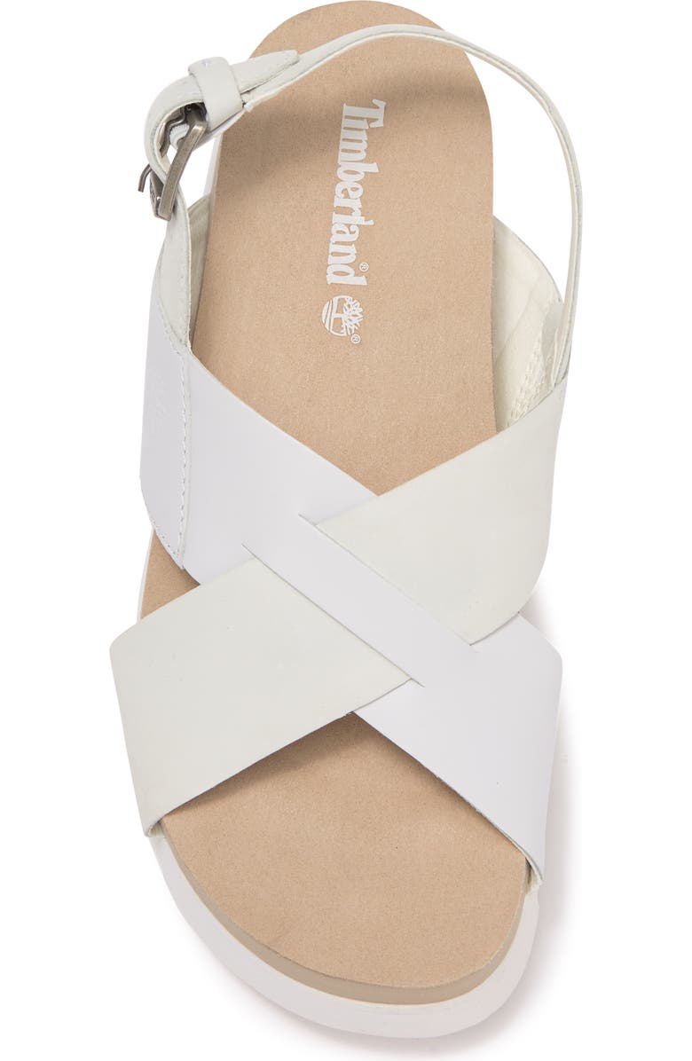 Timberland Santa Monica Sunrise X-Band Leather Platform Sandal, Alternate, color,