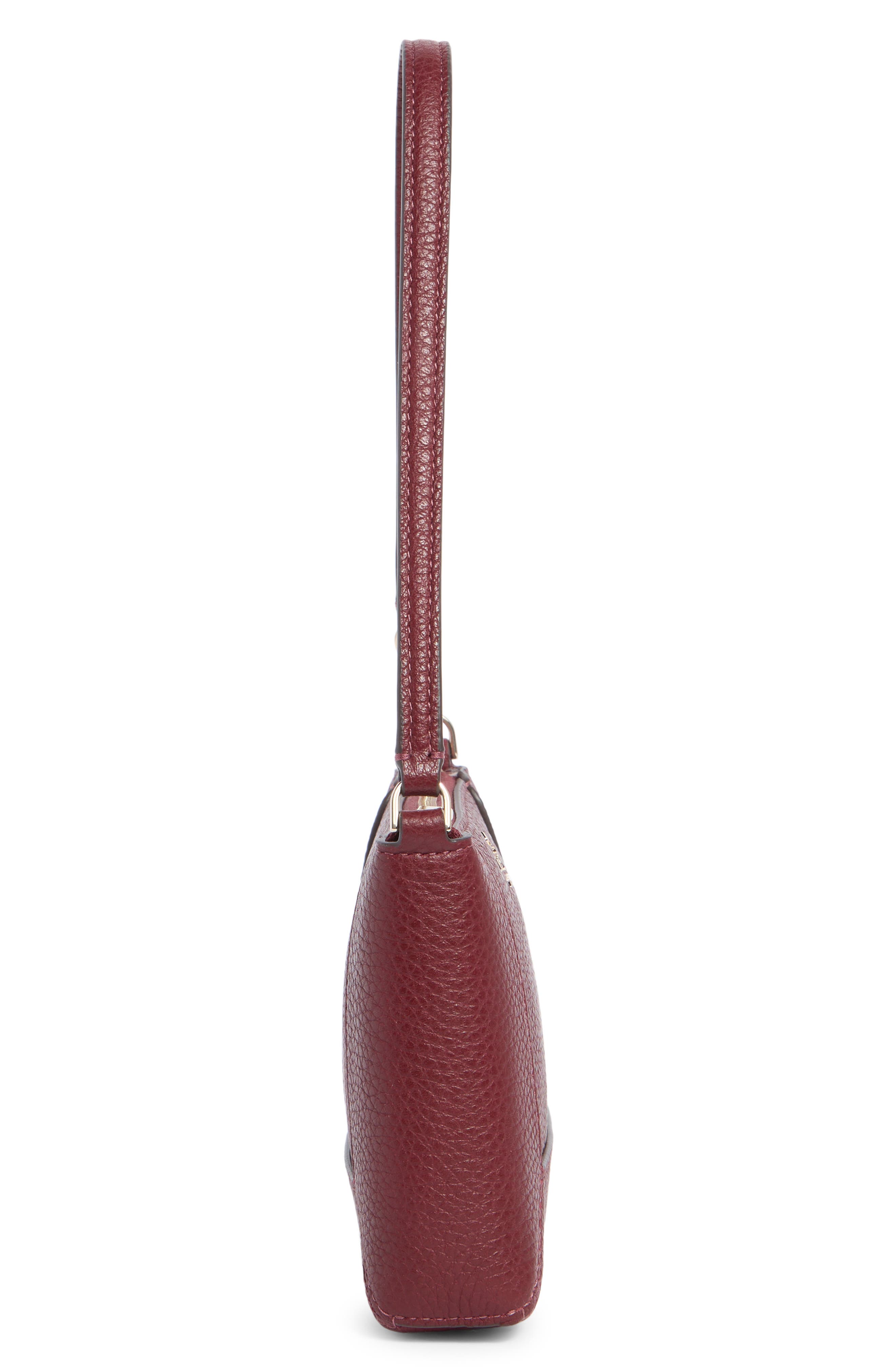 lena pebbled mini shoulder bag, Alternate, color, CHERRY JUICE