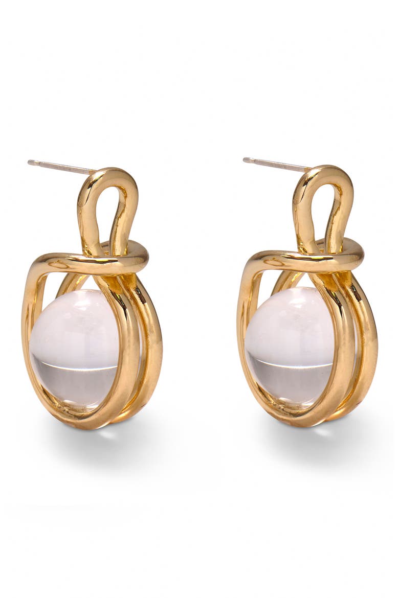 Sling Quartz Drop Earrings, Main, color, GOLD