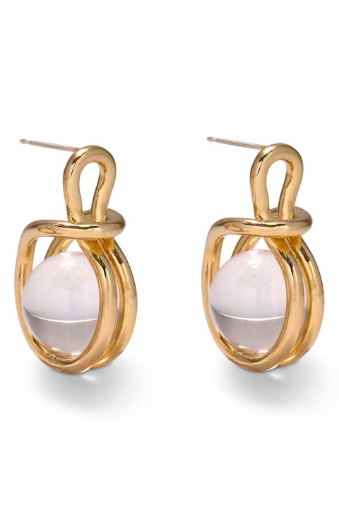 Sling Quartz Drop Earrings