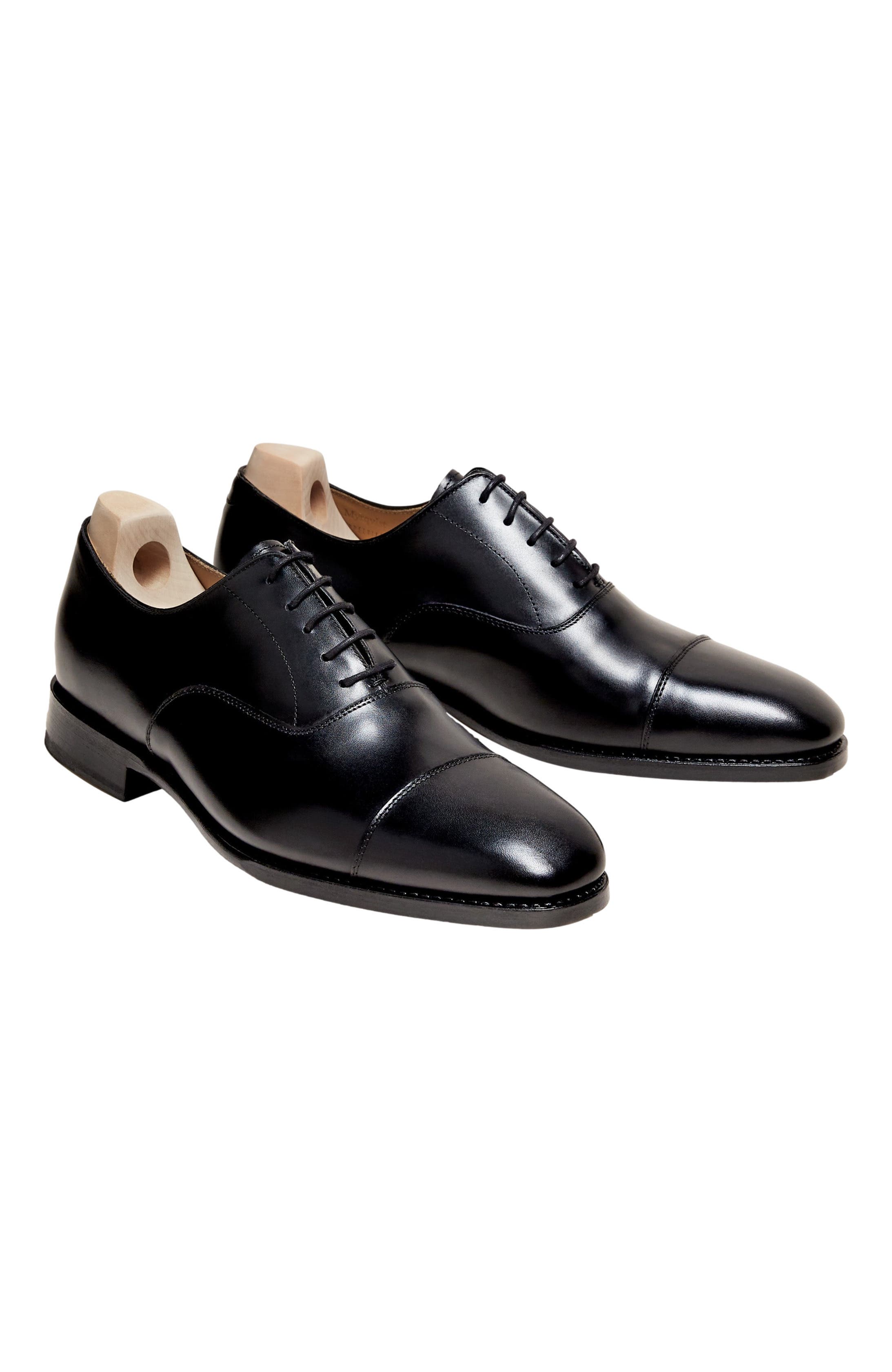 Myrqvist Äppelviken Oxfords, Alternate, color, Black Leather