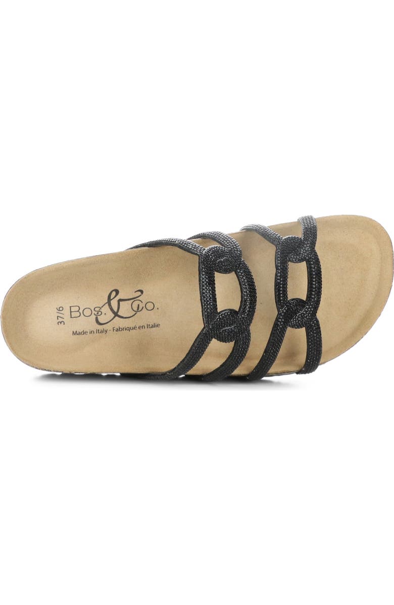 Bos. & Co. Peppy Crystal Strap Slide Sandal, Alternate, color, Black