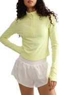 Free People Retro Rider Half Zip Performance Top