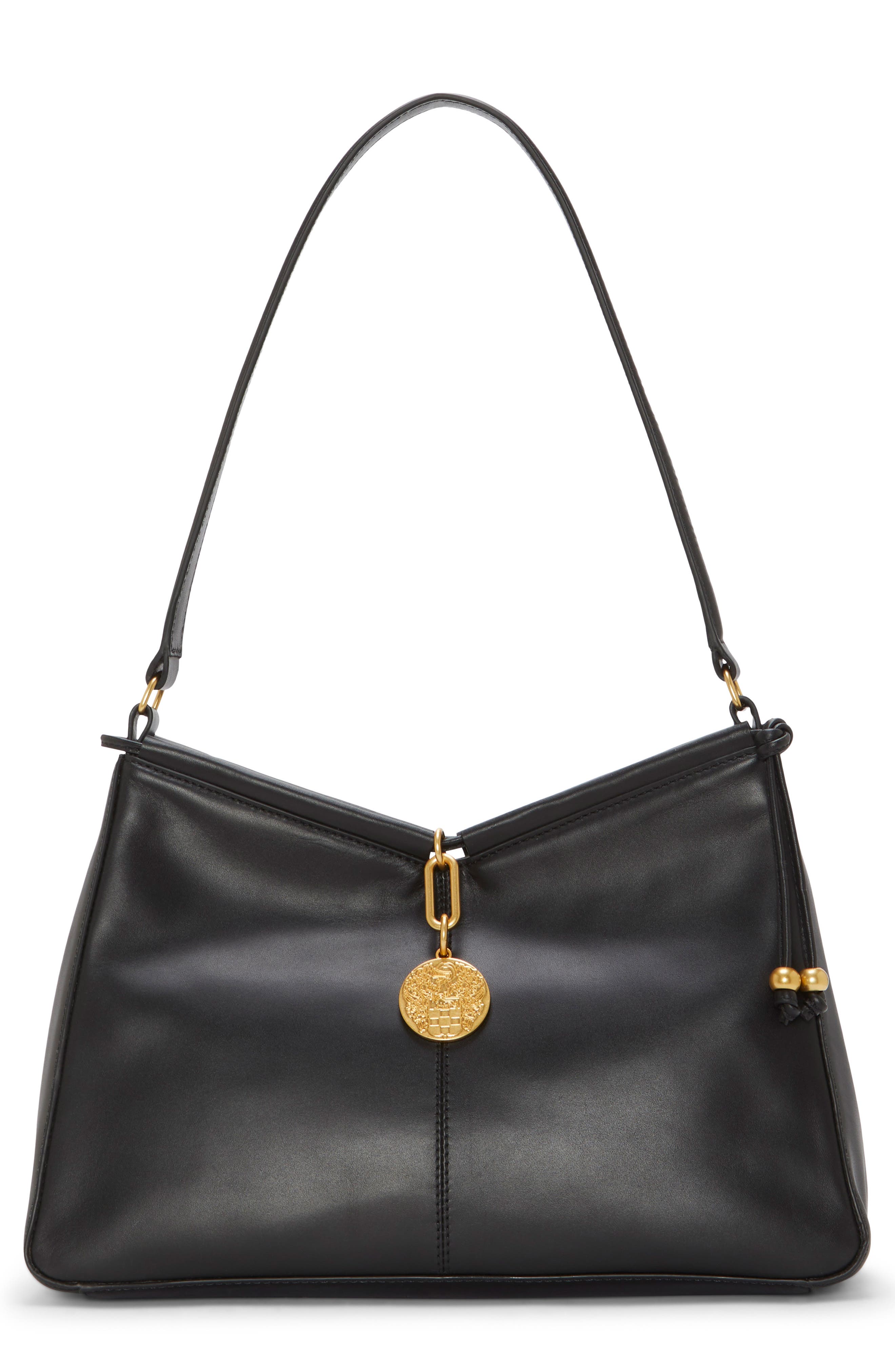 Vince Camuto Maire Leather Shoulder Bag, Main, color, 