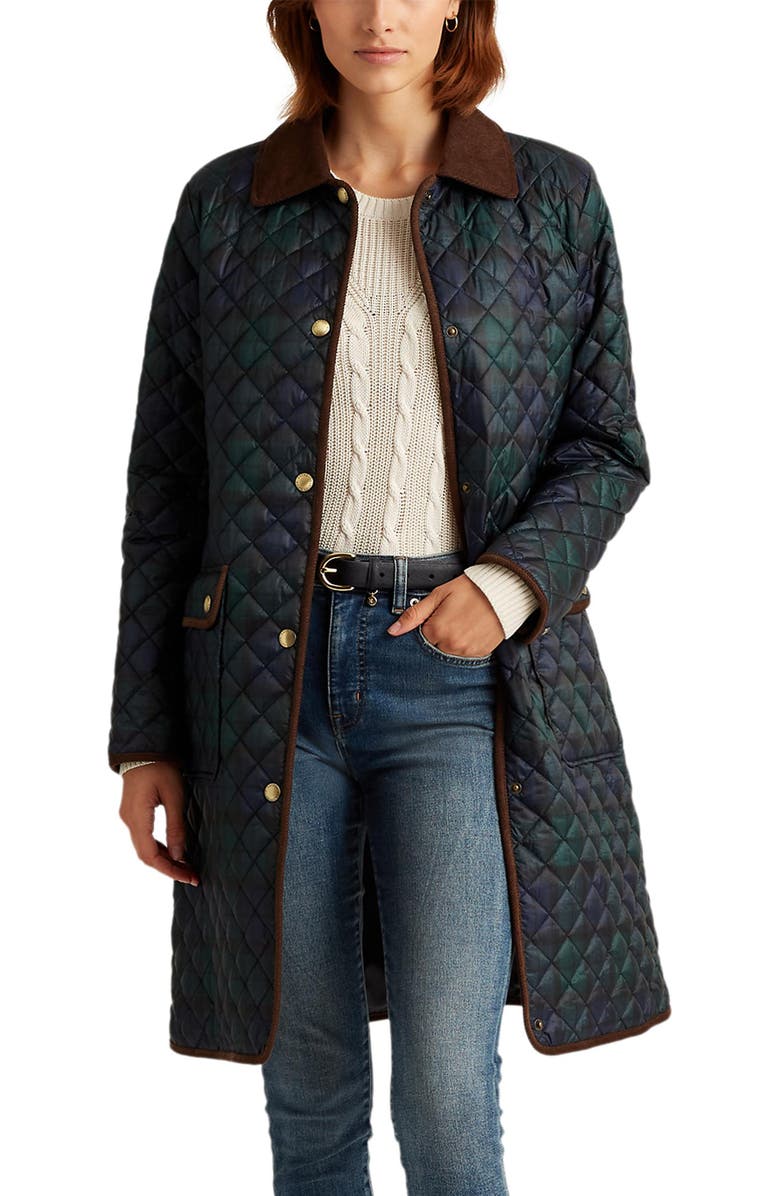 Lauren Ralph Lauren Diamond Quilted Coat, Main, color,
