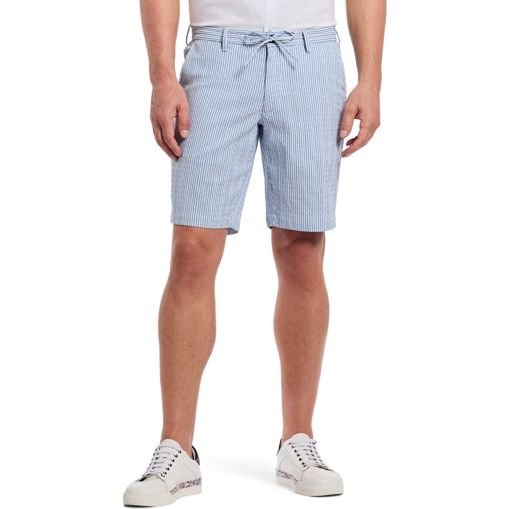 Robert Graham Fornillo Seersucker Relaxed Fit 8 Shorts In Blue