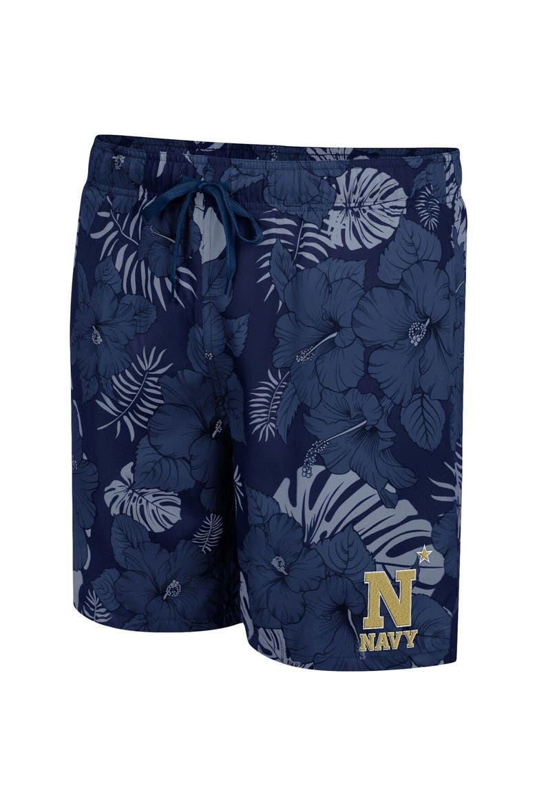 Men's Colosseum Navy Navy Midshipmen The Dude Swim Shorts, Alternate, color, Navy