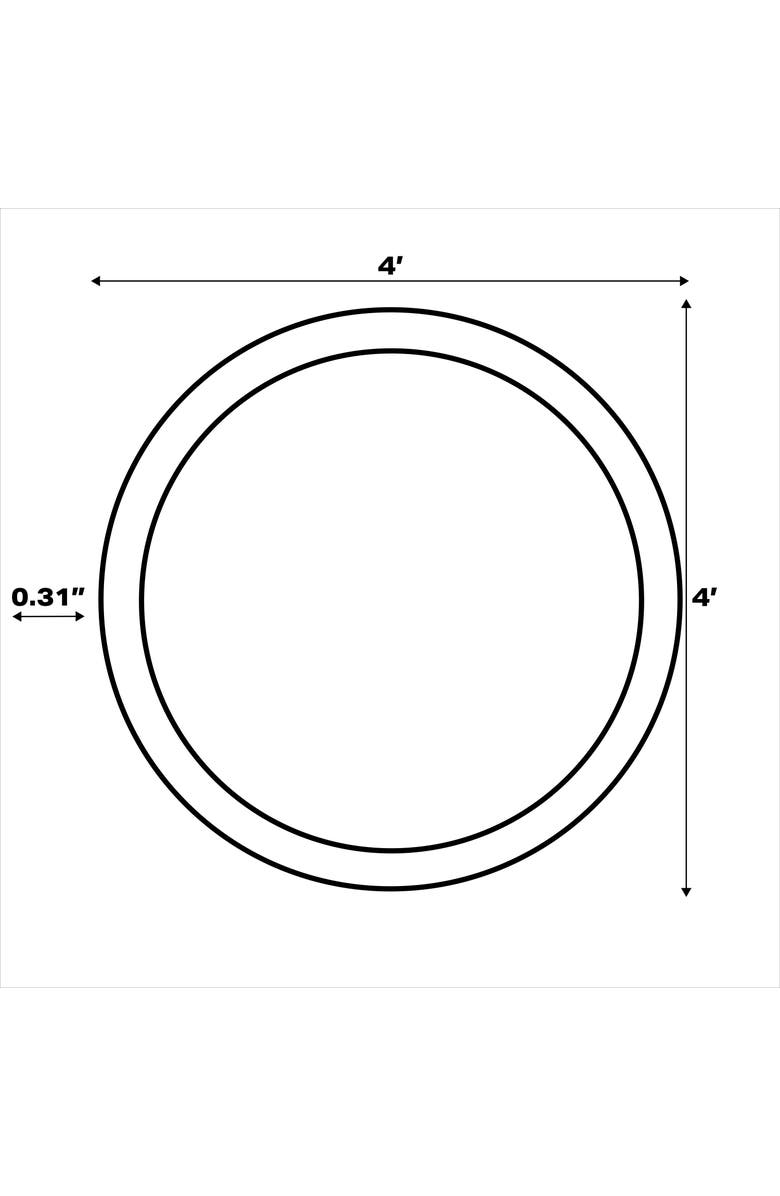 JONATHAN Y Moroccan HYPE Boho Vintage Diamond Round Area Rug, Alternate, color, Black/Ivory