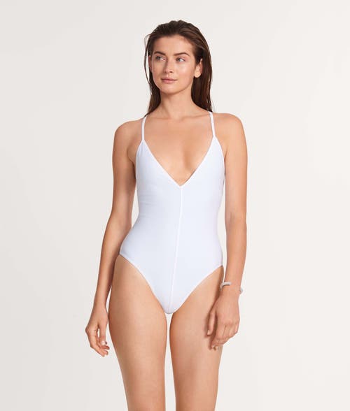 Ansea The Reversible Tie Back One Piece In Black/white