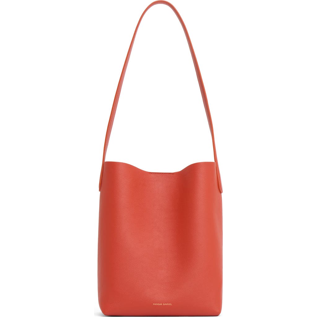 Mansur Gavriel Small Everyday Cabas Leather Tote In Red