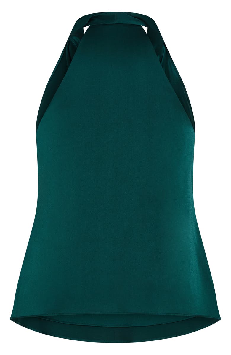 City Chic Chloe Cowl Neck Satin Top, Alternate, color, Jade