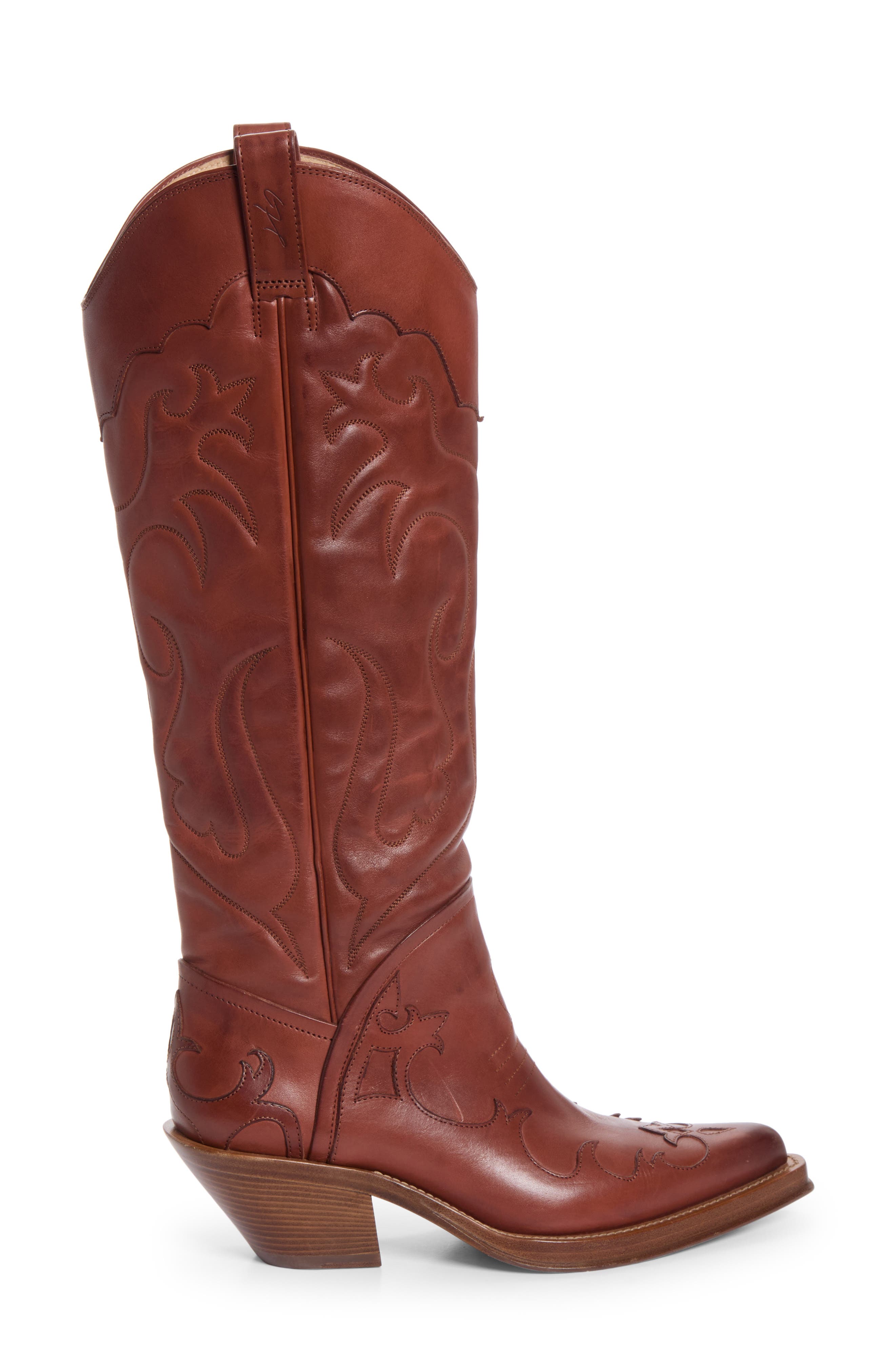 Capitana Pointed Toe Western Boot, Alternate, color, TAN