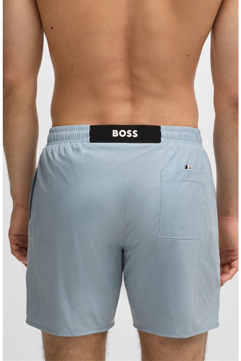 Solid Stretch Swim Trunks, Alternate, color, OPEN BLUE