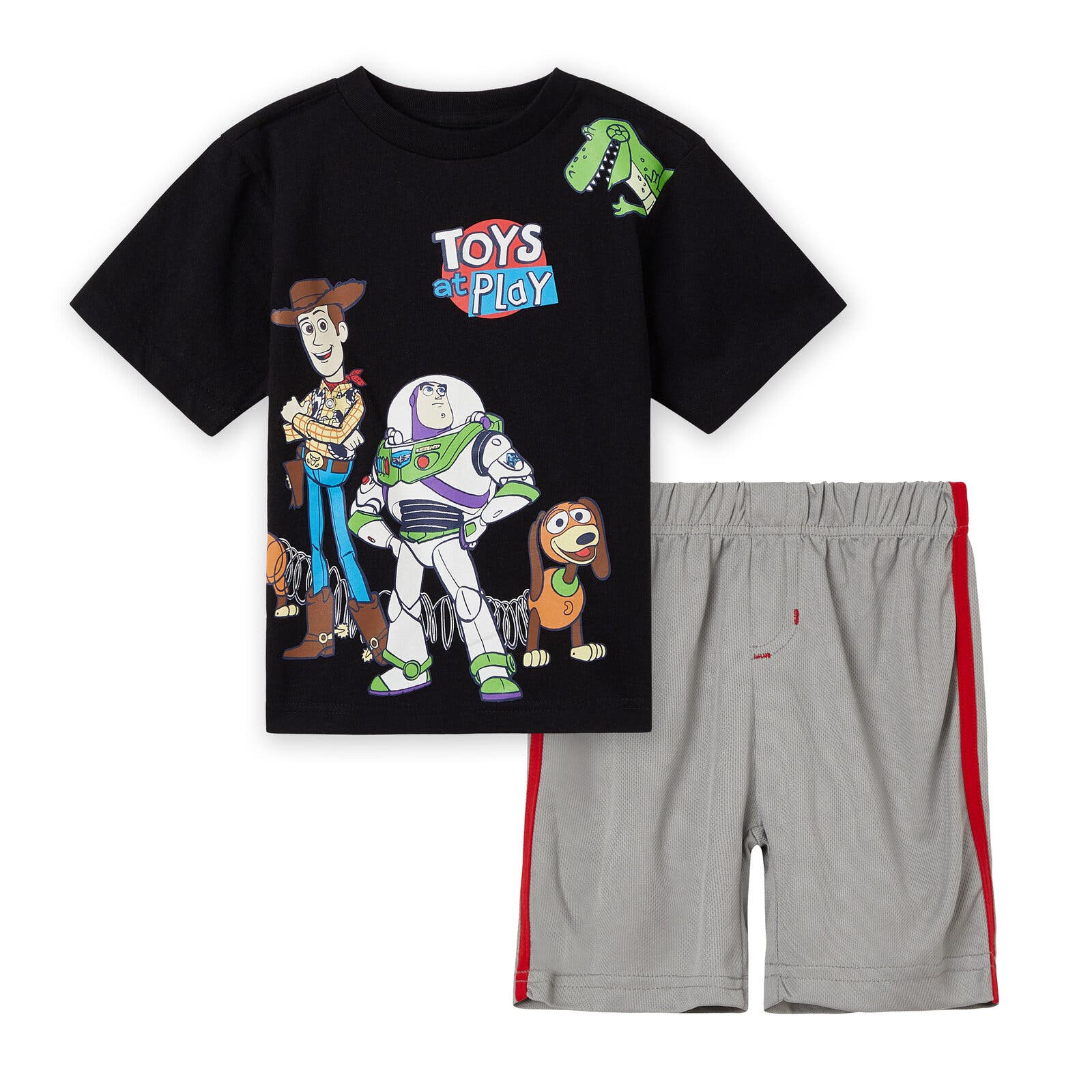Disney Kids'  Toy Story Buzz Lightyear T-shirt & Mesh Shorts Set In Multi