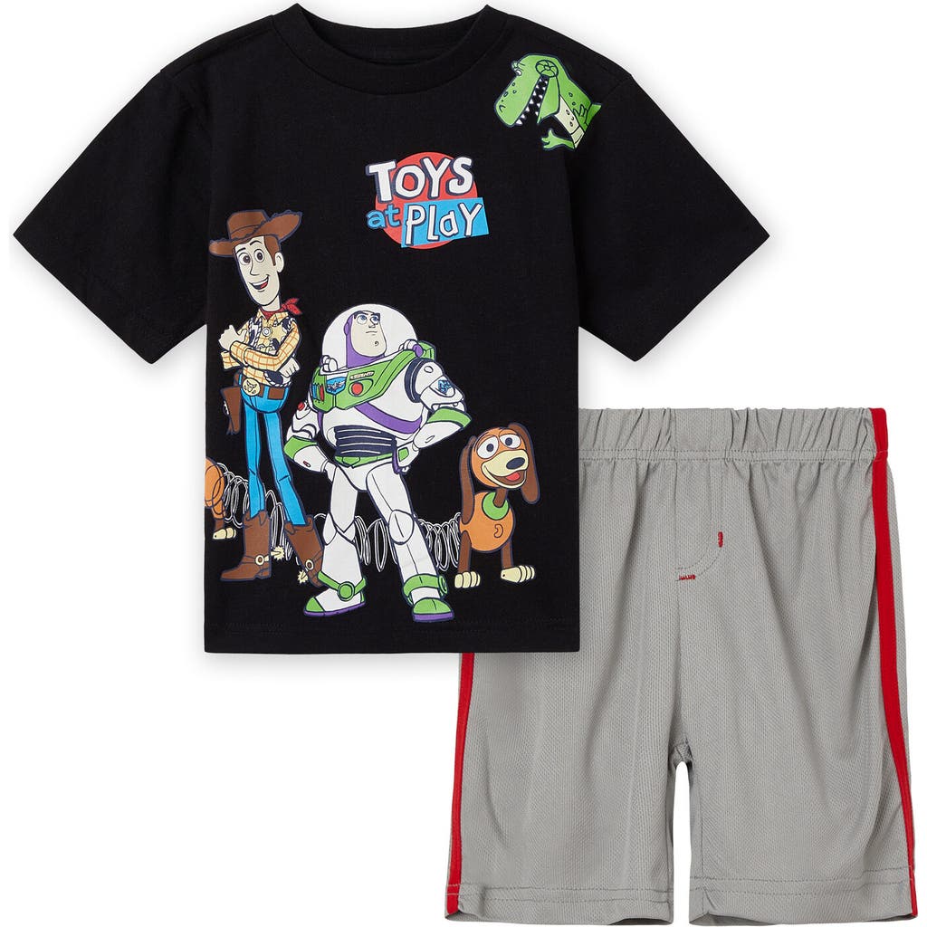 Disney Kids' Toy Story Buzz Lightyear T-shirt & Mesh Shorts Set In Multi