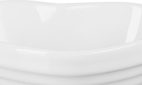 Le Creuset Set Of 4 Stoneware Mini Heart Pinch Bowls In White