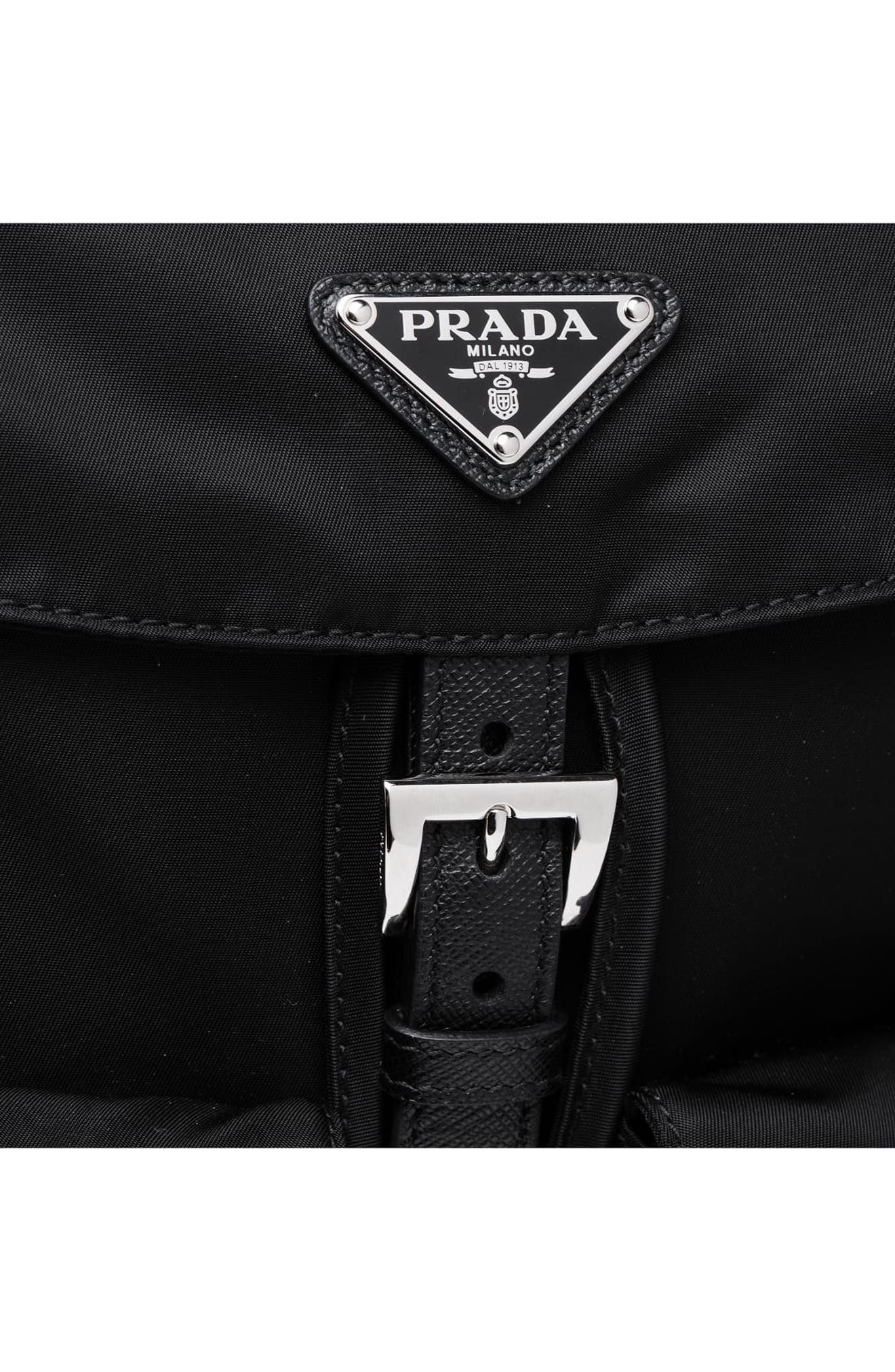 Prada Medium Nylon Backpack, Alternate, color, 