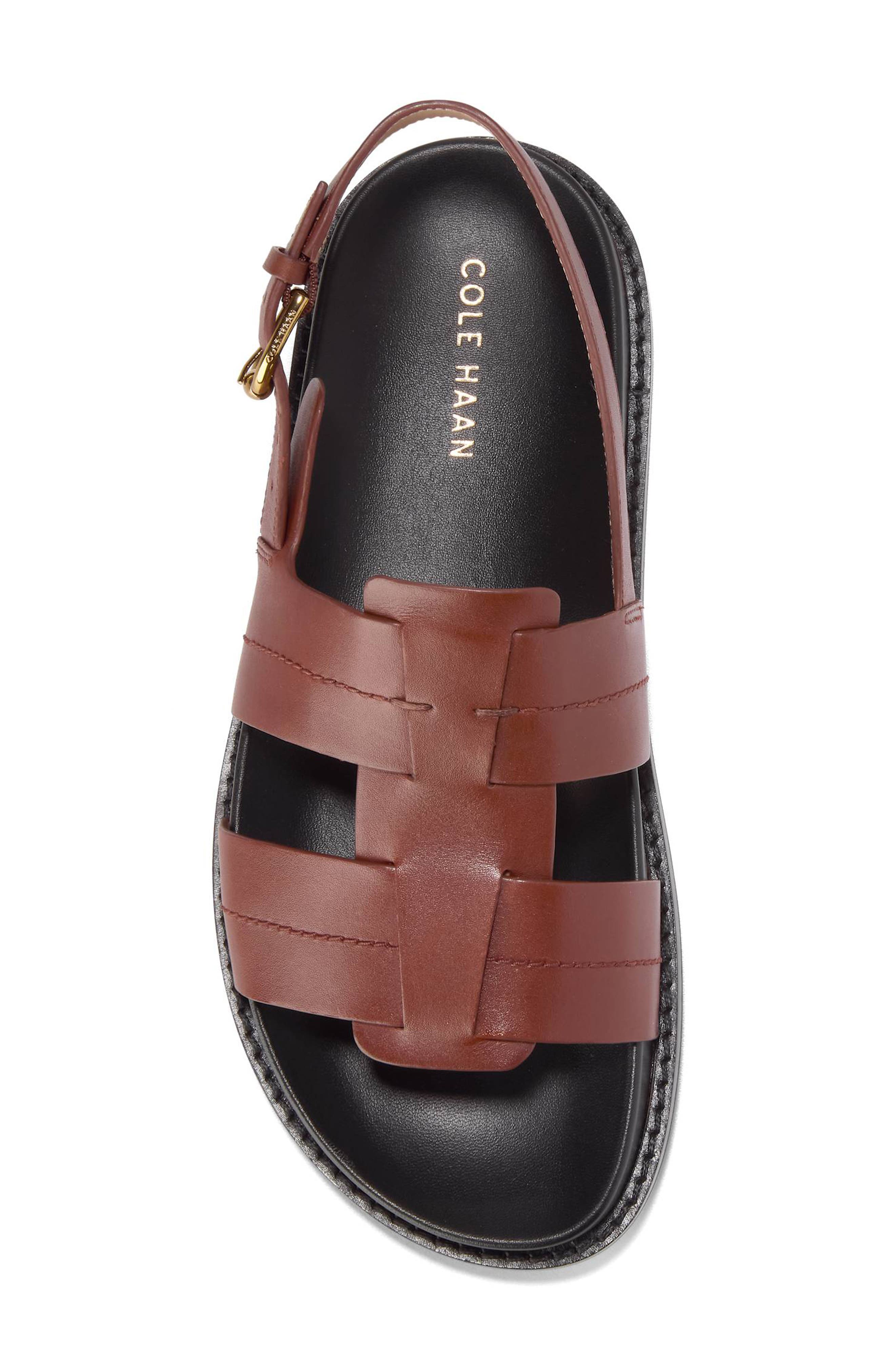 Marlee Slingback Fisherman Sandal, Alternate, color, DARK CUOIO LEATHER