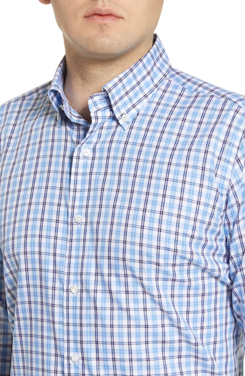 Peter Millar Concorde Tailored Fit Check Button-Down Shirt, Alternate, color,