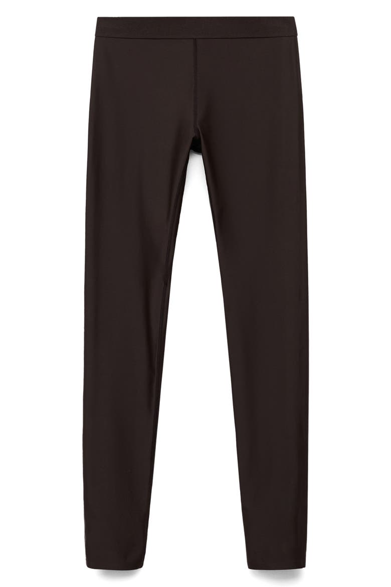 Selection Zip Hem Leggings, Main, color, BROWN