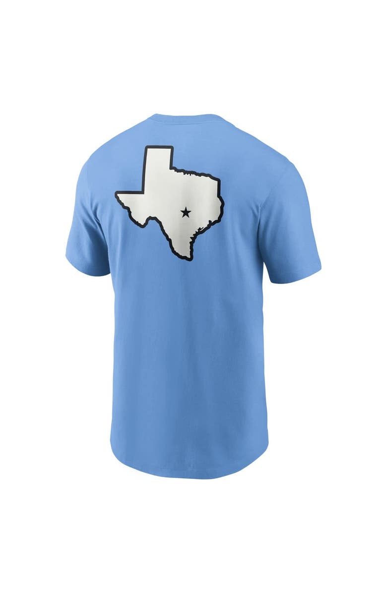 Nike Men's Nike Valor Blue Texas Longhorns Record Shattered 2-Hit T-Shirt, Alternate, color, Light Blue