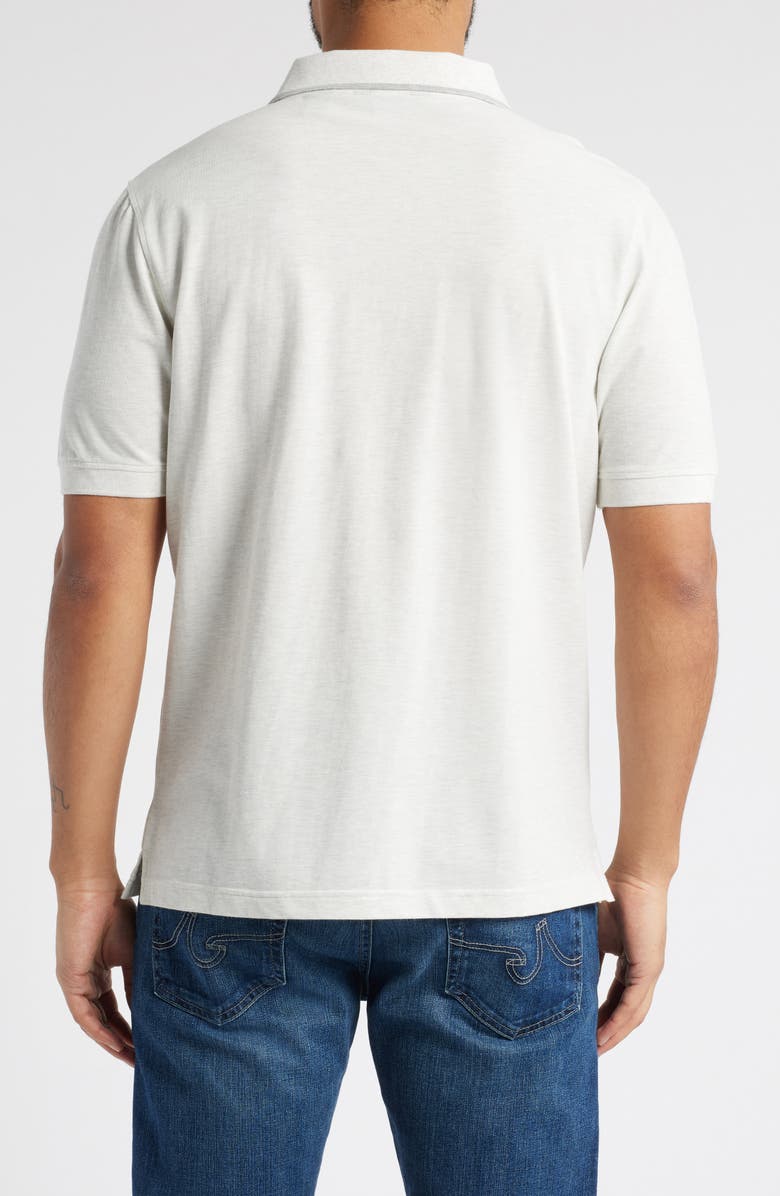 Scott Barber Johnny Collar Stretch Cotton & Silk Polo, Alternate, color, 