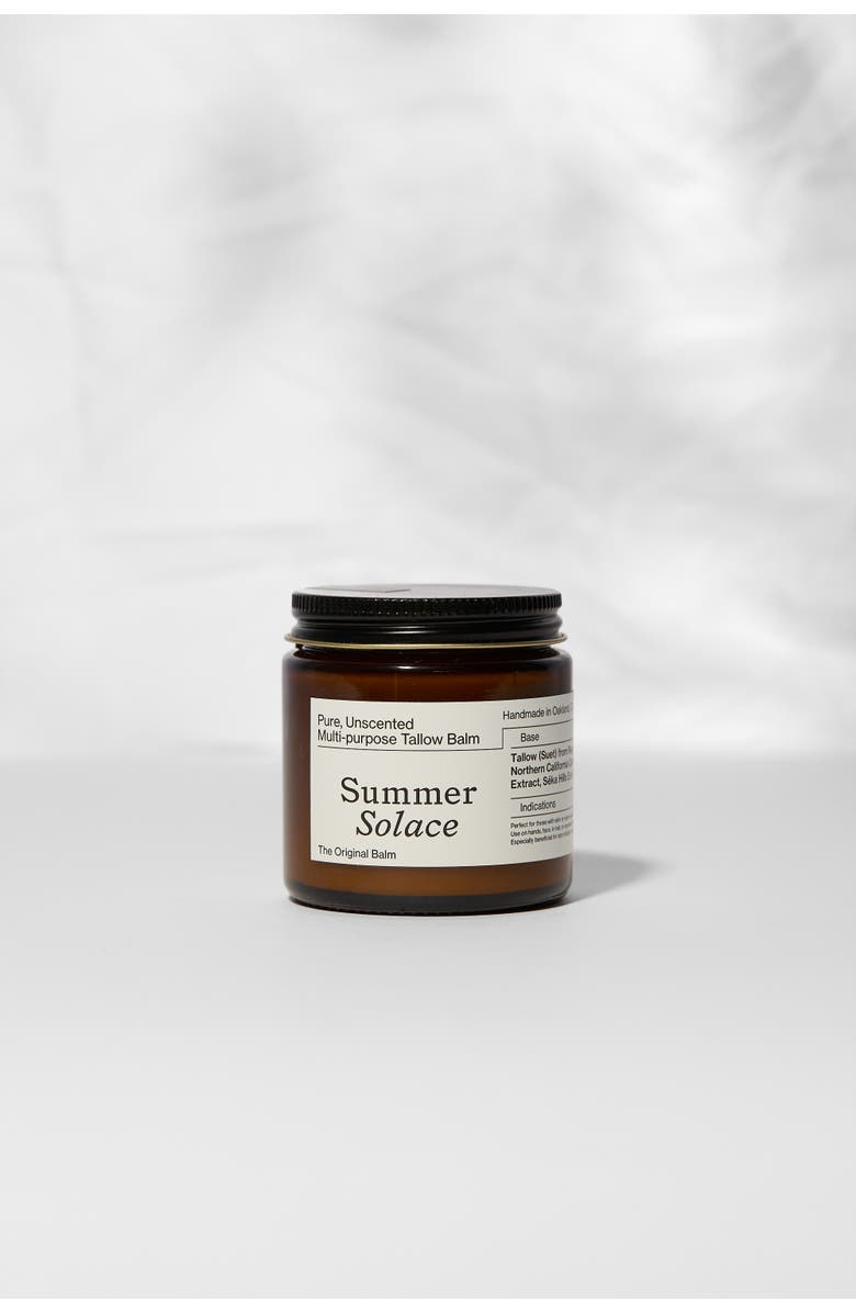 Summer Solace Tallow Pure Unscented Balm Regenerative Tallow Balm, Main, color, Small (60Ml)