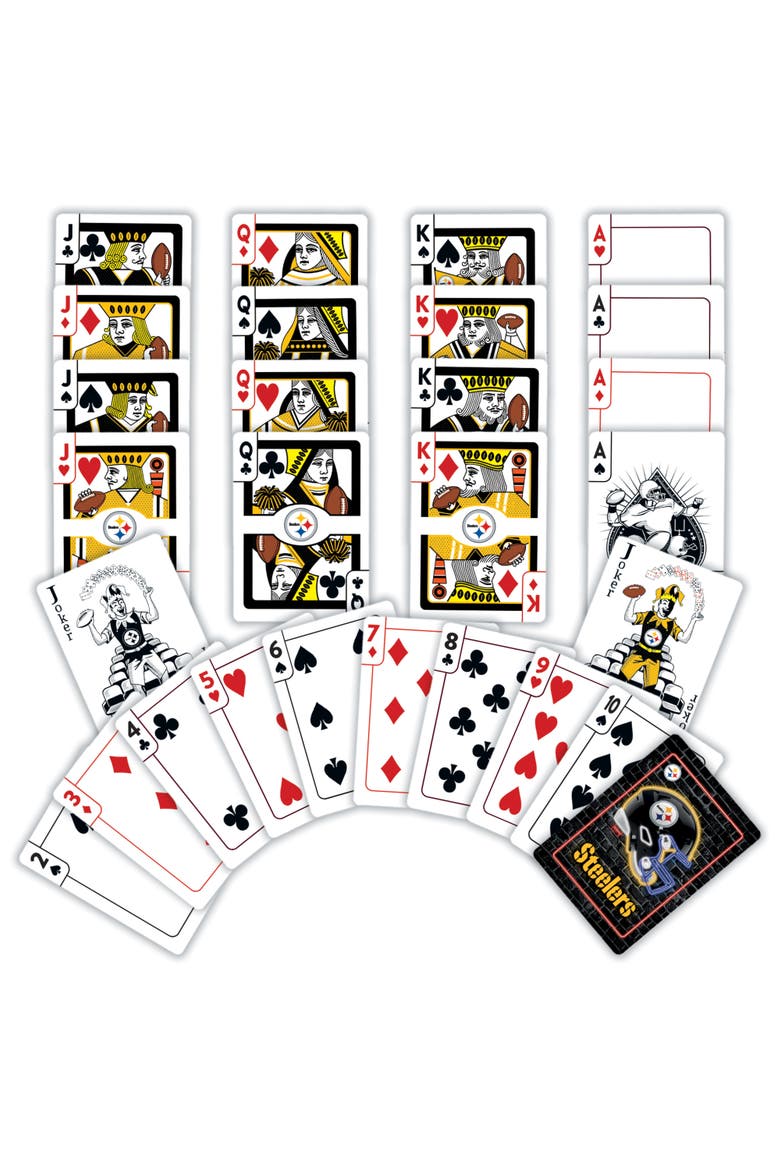 Pittsburgh Steelers Neon Playing Cards, Alternate, color, Multicolor