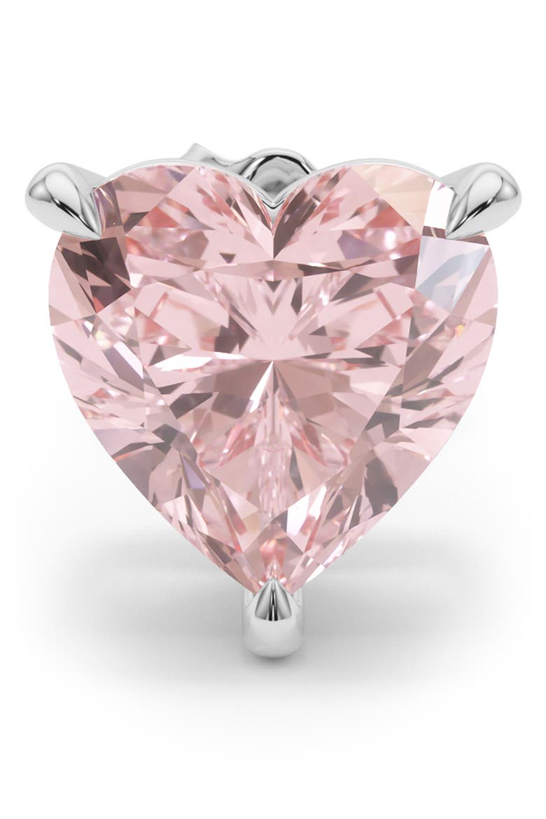 Pink Lab Created Diamond Stud Earrings, Alternate, color, 18K WHITE GOLD