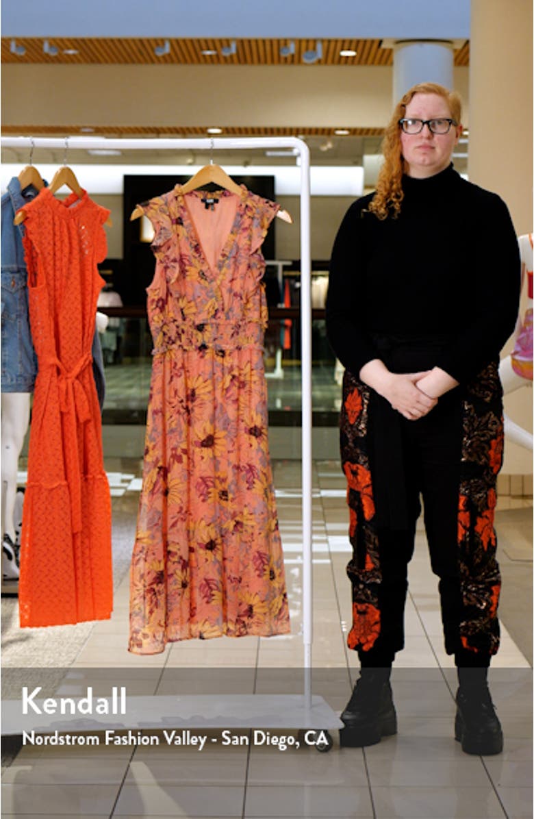 Katharina Floral Sleeveless A-Line Silk Dress, sales video thumbnail