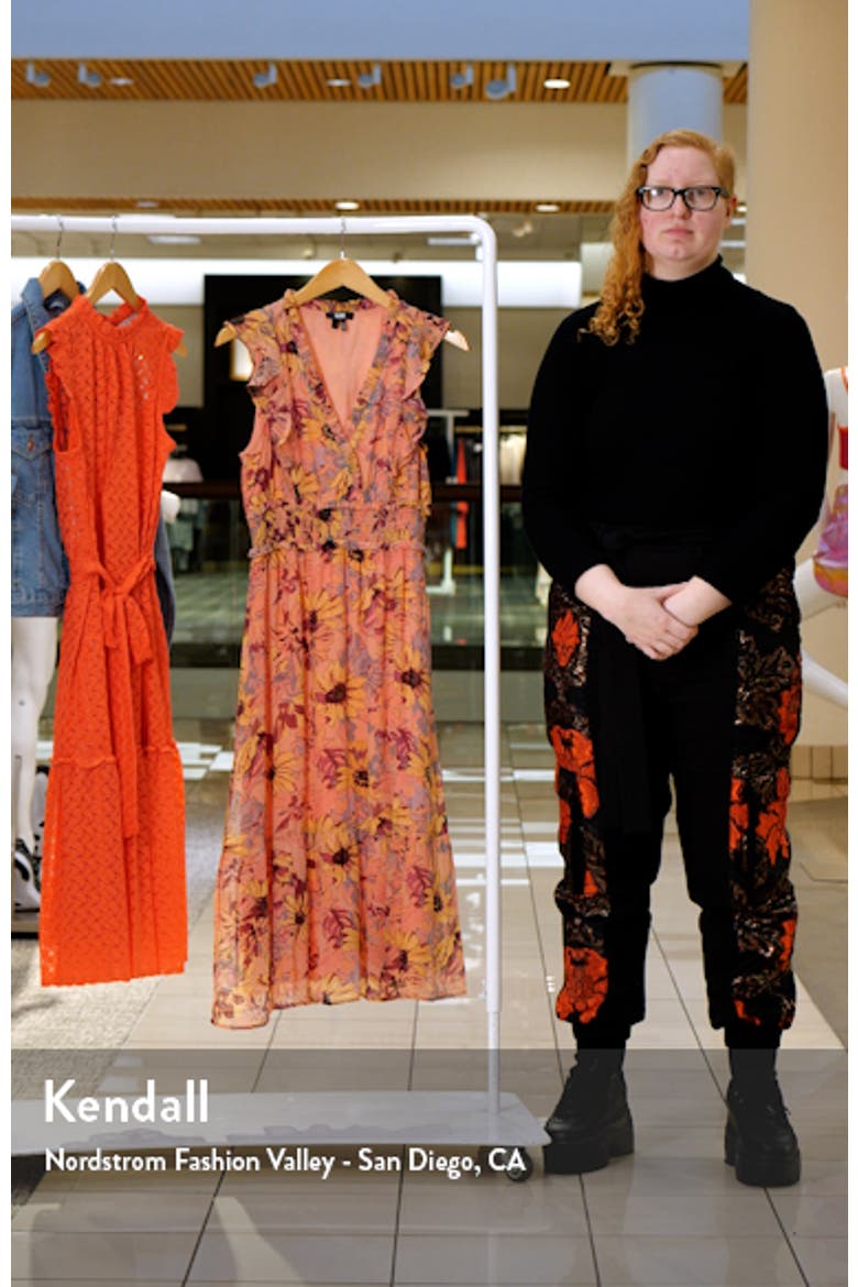 Katharina Floral Sleeveless A-Line Silk Dress video
