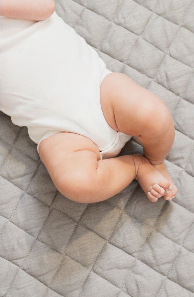 Poppyseed Play Round Linen Play Mat, Alternate, color, Gray