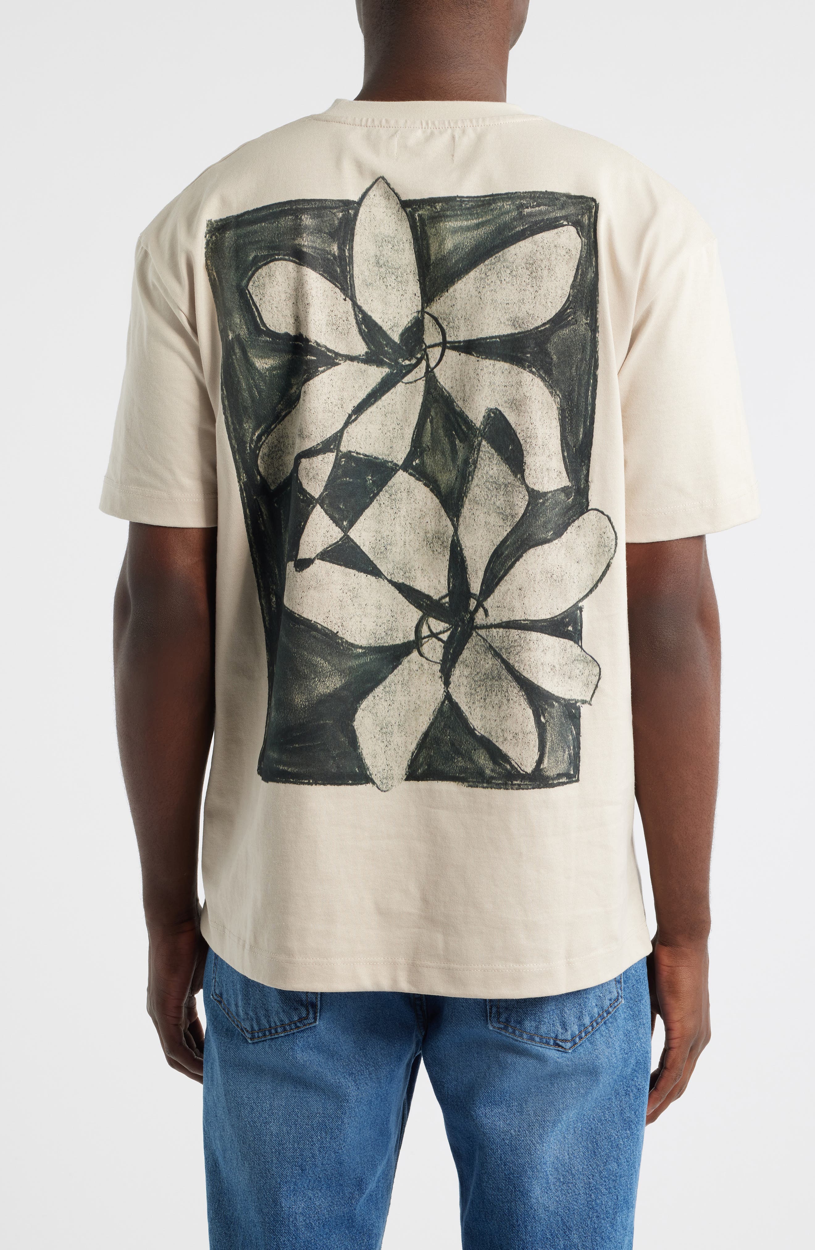Oversize Floral Graphic Cotton T-Shirt - image 2