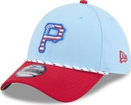 New Era Men's New Era Light Blue/Red Pittsburgh Pirates 2025 Fourth of July 39THIRTY Flex Hat