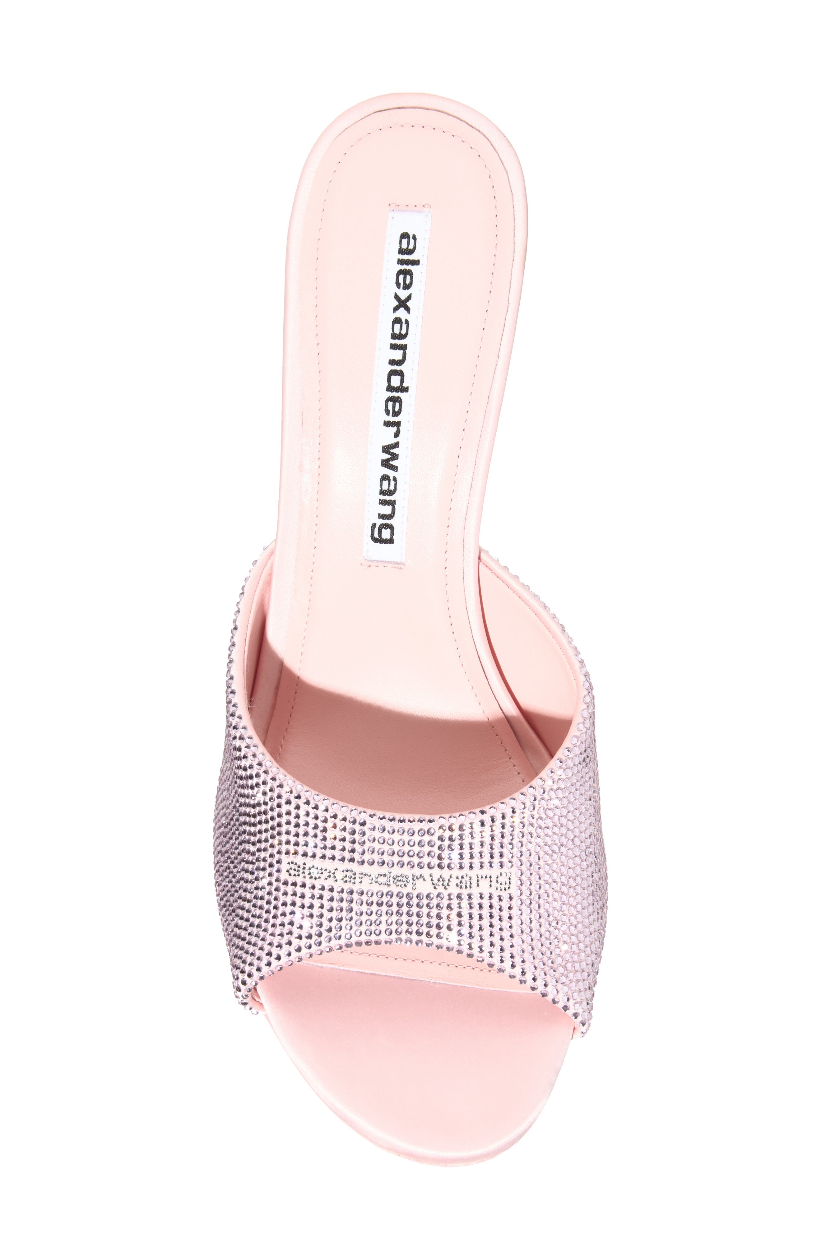 Cher Crystal Logo Sandal, Alternate, color, LIGHT PINK