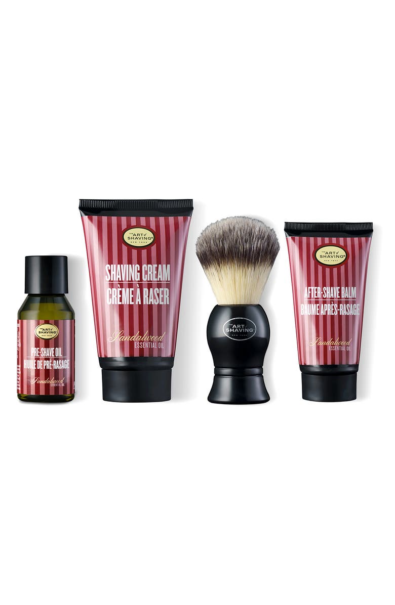 The Art of Shaving Travel Size Sandalwood Shaving Kit, Main, color, 