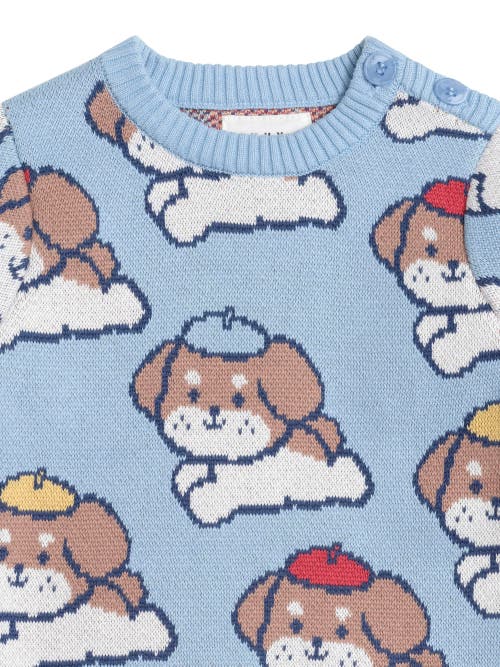 Huxbaby Parisian Painter Pub Knit Pullover In Blue