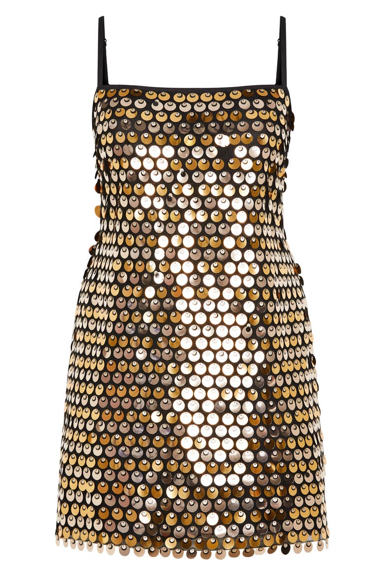 Disco Sequin Minidress, Alternate, color, GOLD