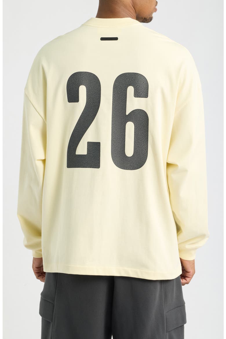 Merch Oversize Long Sleeve Cotton Graphic T-Shirt, Alternate, color, CHALK
