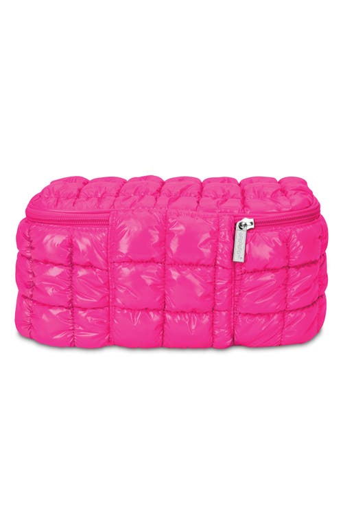 Iscream Kids' Shiny Puffer Cosmetics Case In Brown