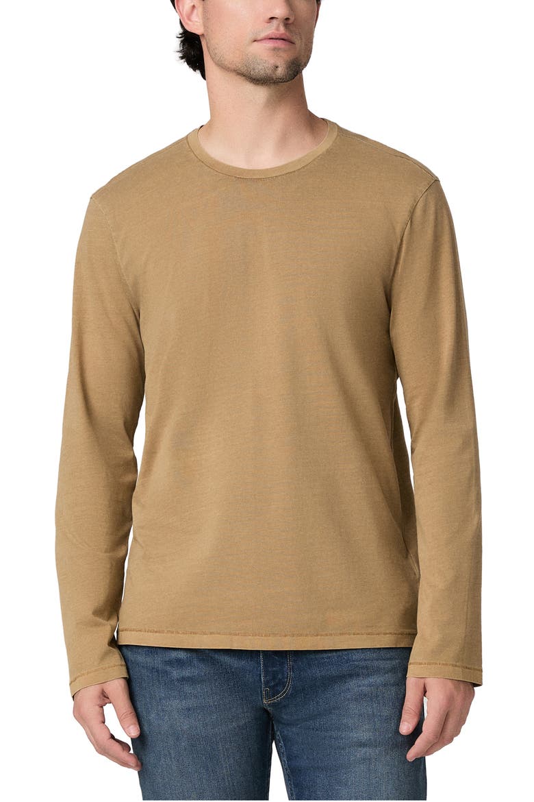 Enzo Long Sleeve Cotton T-Shirt, Main, color, VINTAGE SABLE