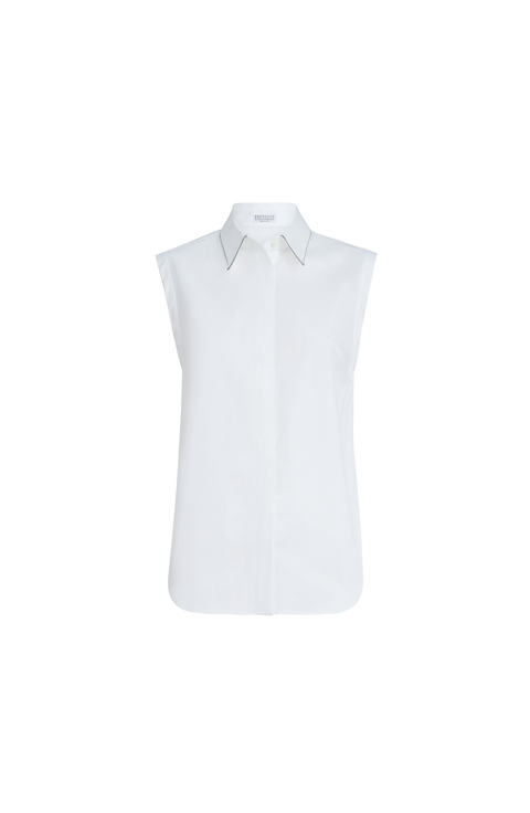 Stretch poplin shirt